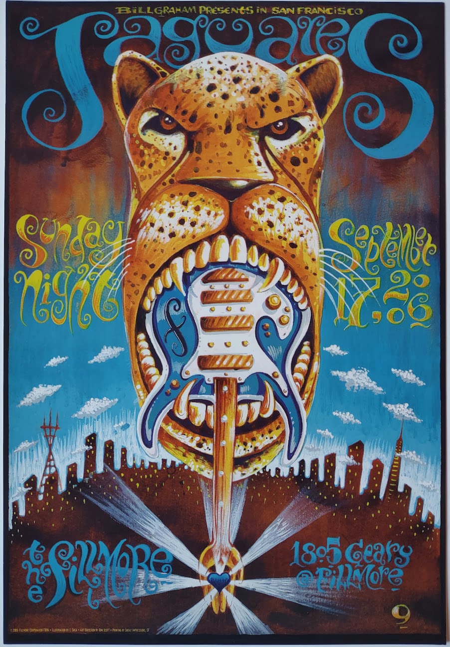 F806 Jaguares, The Fillmore by J. Shea - September 17, 2006 - San Francisco, Fillmore Gig Print