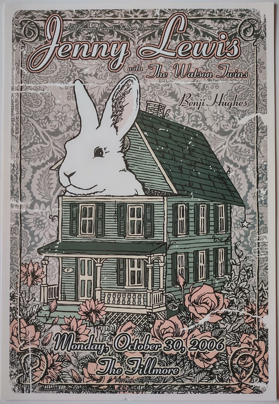 F823 Jenny Lewis, The Watson Twins, The Fillmore by Gregg Gordon/Gigart - October 30, 2006 - San Francisco, Fillmore Gig Print
