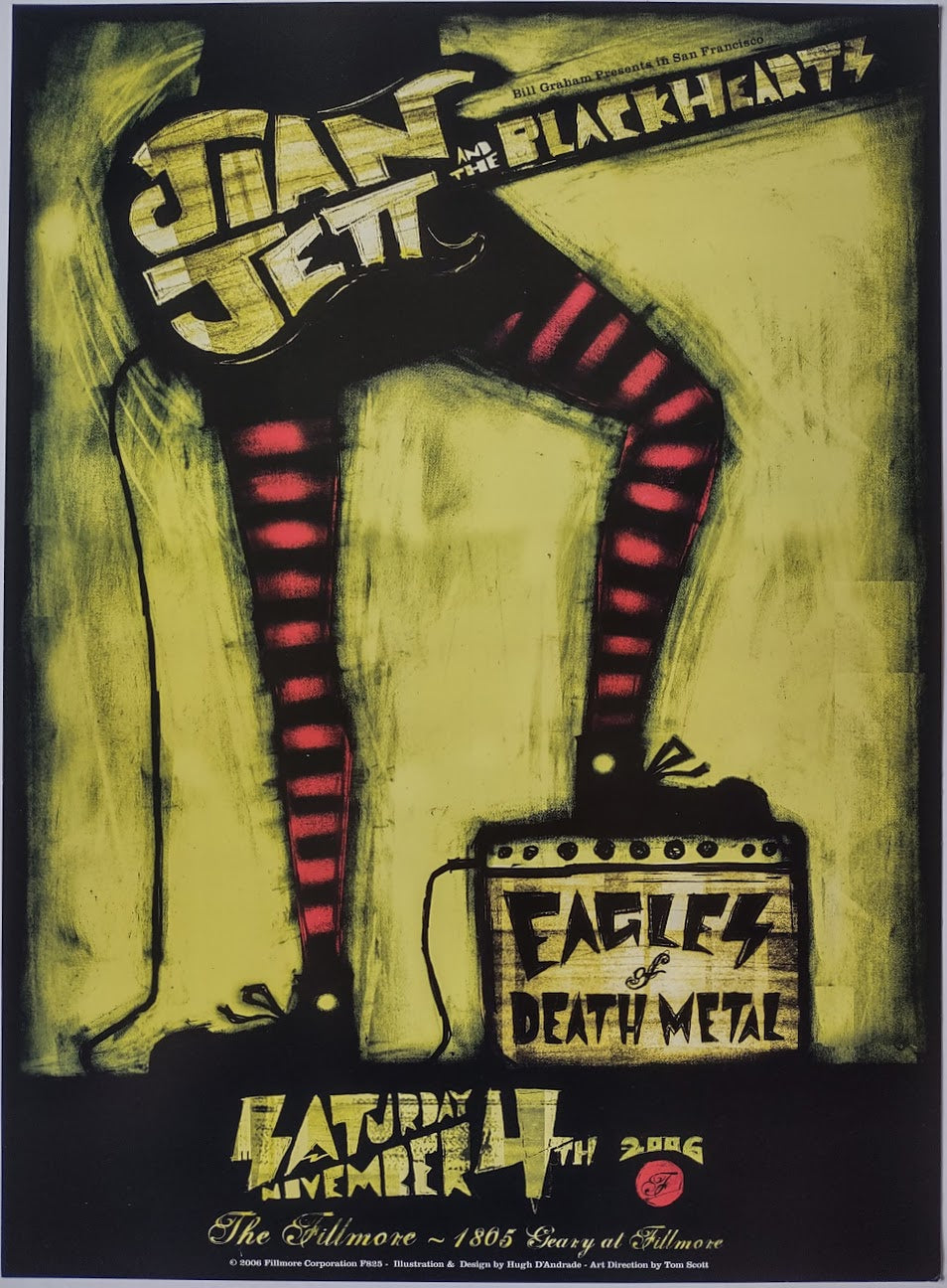 F825 Joan Jett, Eagles Of Death Metal, The Fillmore by Hugh D'Andrade - November 4, 2006 - San Francisco, Fillmore Gig Print