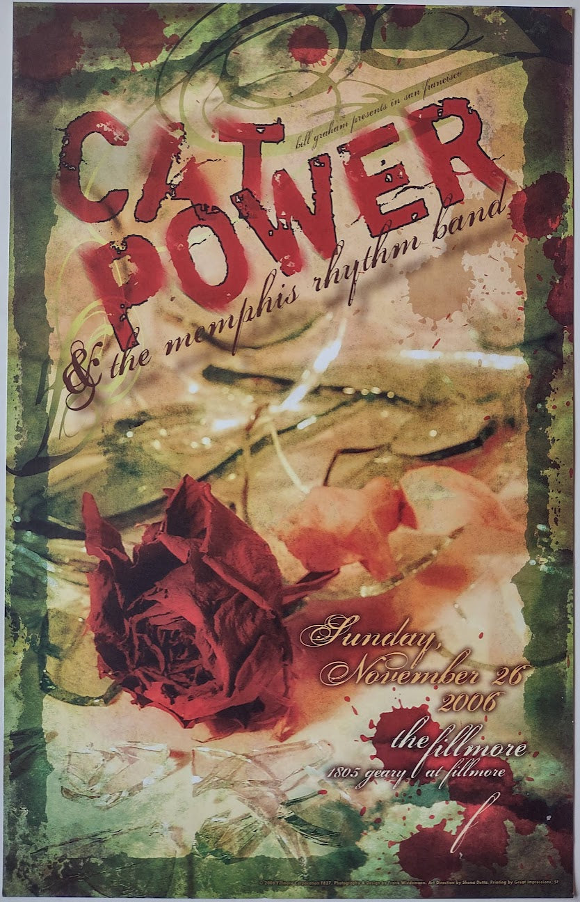 F827 Cat Power & The Memphis Rhythm Band, The Fillmore by Frank Wiedmann - November 26, 2006 - San Francisco, Fillmore Gig Print