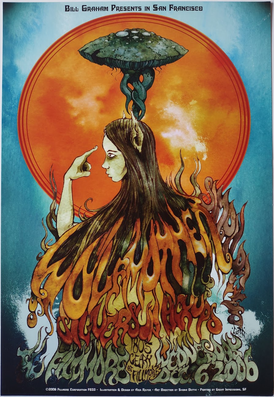 F833 Wolfmother, The Fillmore by Arik Roper - December 6, 2006 - San Francisco, Fillmore Gig Print