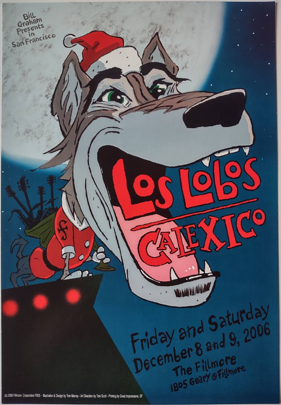 F835 Los Lobos, Calexico, The Fillmore by Tom Murray - December 8-9, 2006 - San Francisco, Fillmore Gig Print