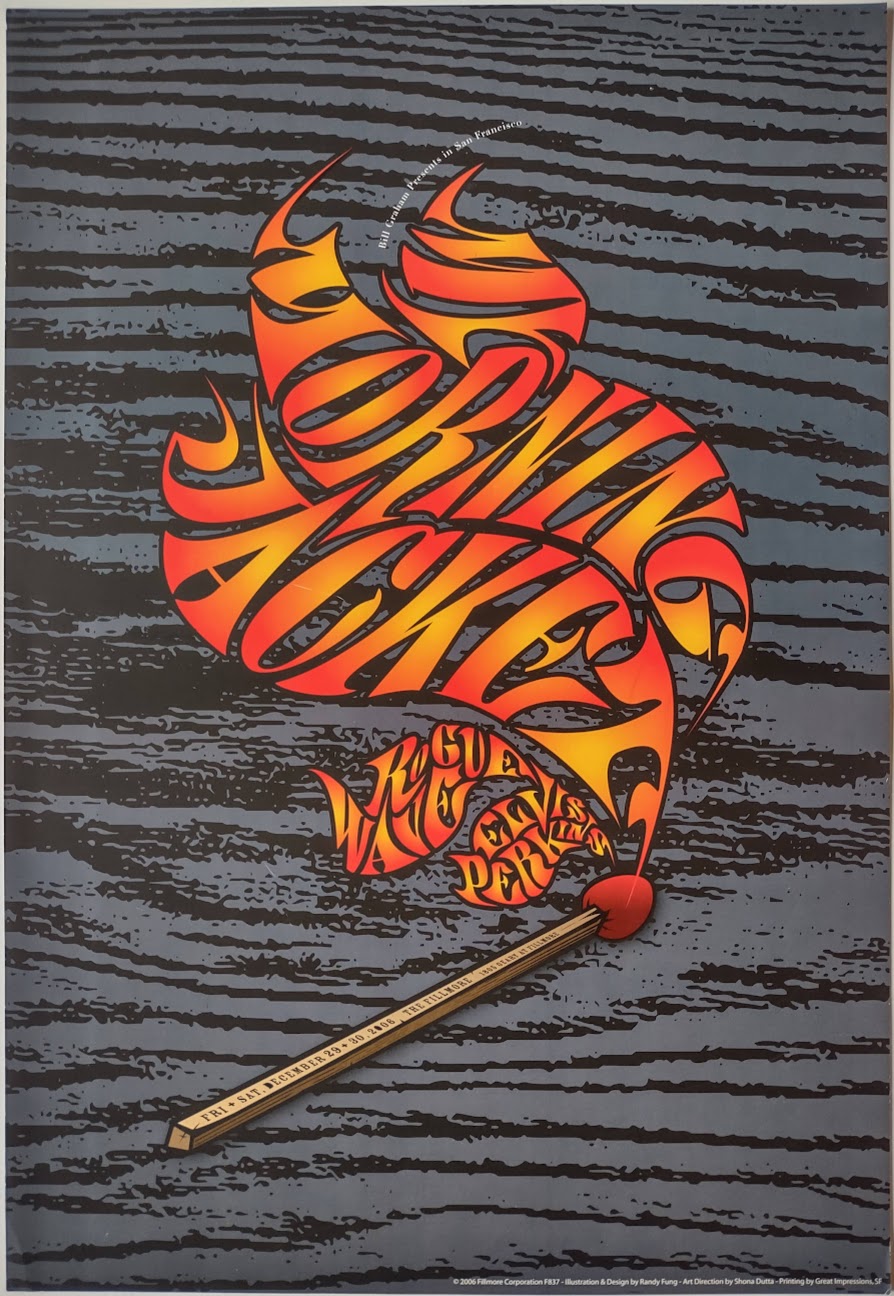 F837 My Morning Jacket, The Fillmore by Randy Fung - December 29-30, 2006 - San Francisco, Fillmore Gig Print