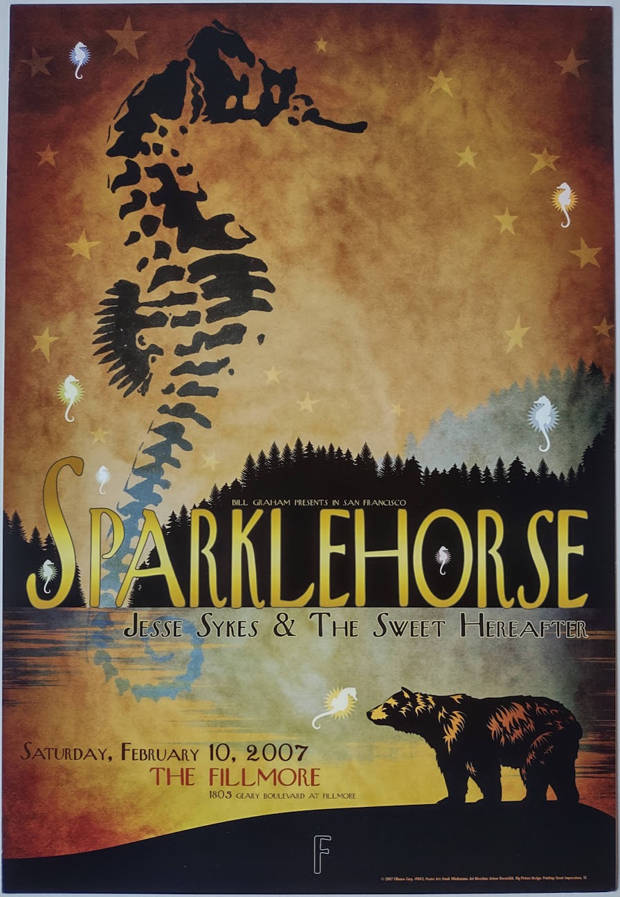 F842 Sparklehorse, Jesse Sykes & The Sweet Hereafter, The Fillmore by Frank Wiedmann - February 10, 2007 - San Francisco, Fillmore Gig Print