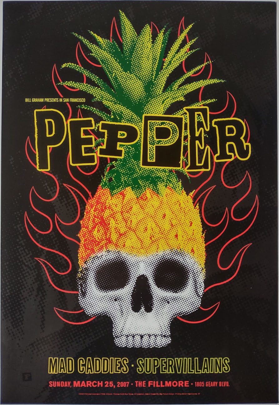 F850 Pepper, Mad Caddies, The Fillmore by Thomas Scott/Eye Noise - March 25, 2007 - San Francisco, Fillmore Gig Print