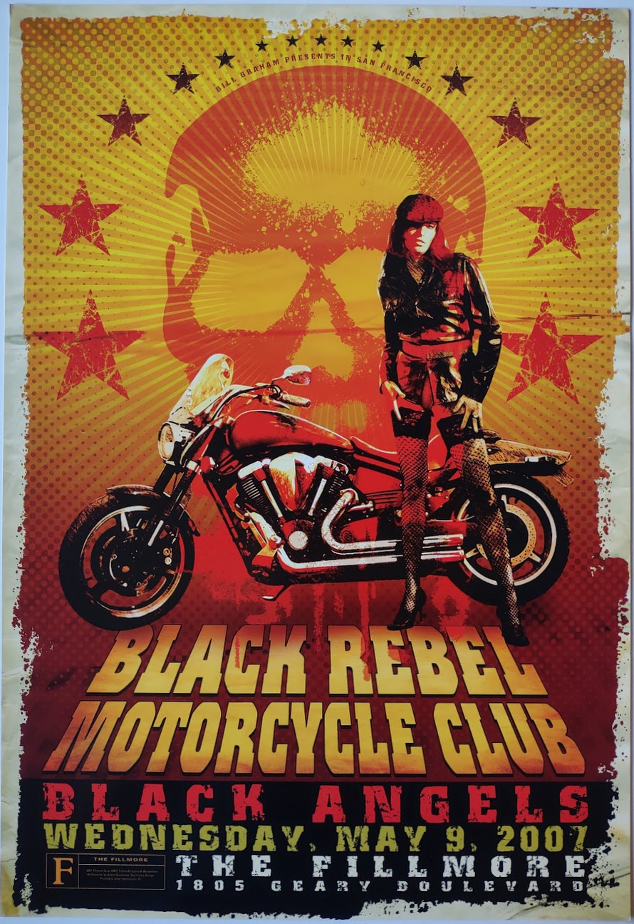 F873 Black Rebel Motorcycle Club, The Fillmore by Frank Wiedmann - May 9, 2007 - San Francisco, Fillmore Gig Print