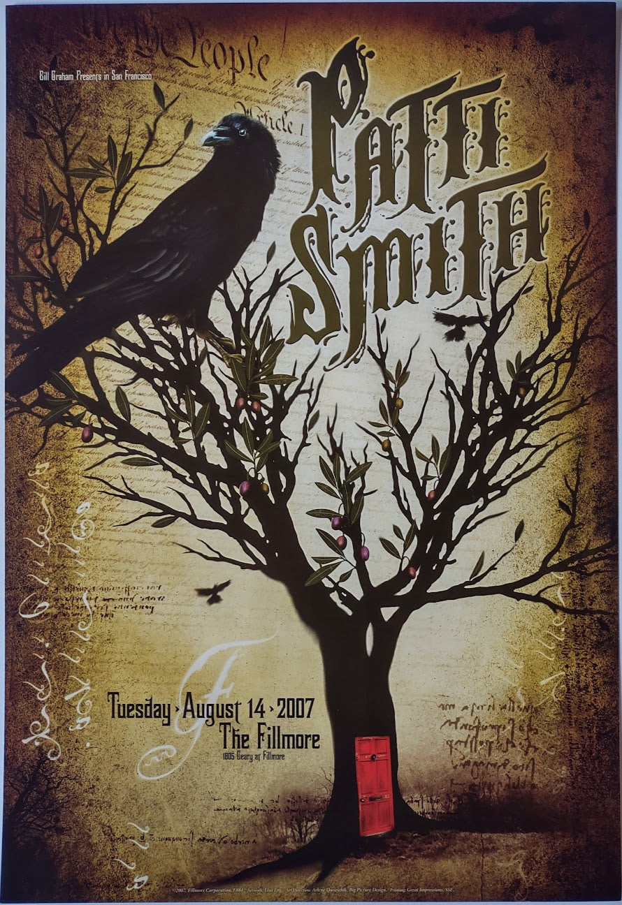 F884 Patti Smith, The Fillmore by Lisa Eng - August 14, 2007 - San Francisco, Fillmore Gig Print