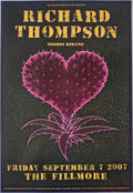 F886 Richard Thompson, Toshio Hirano, The Fillmore by John Seabury - September 7, 2007 - San Francisco, Fillmore Gig Print