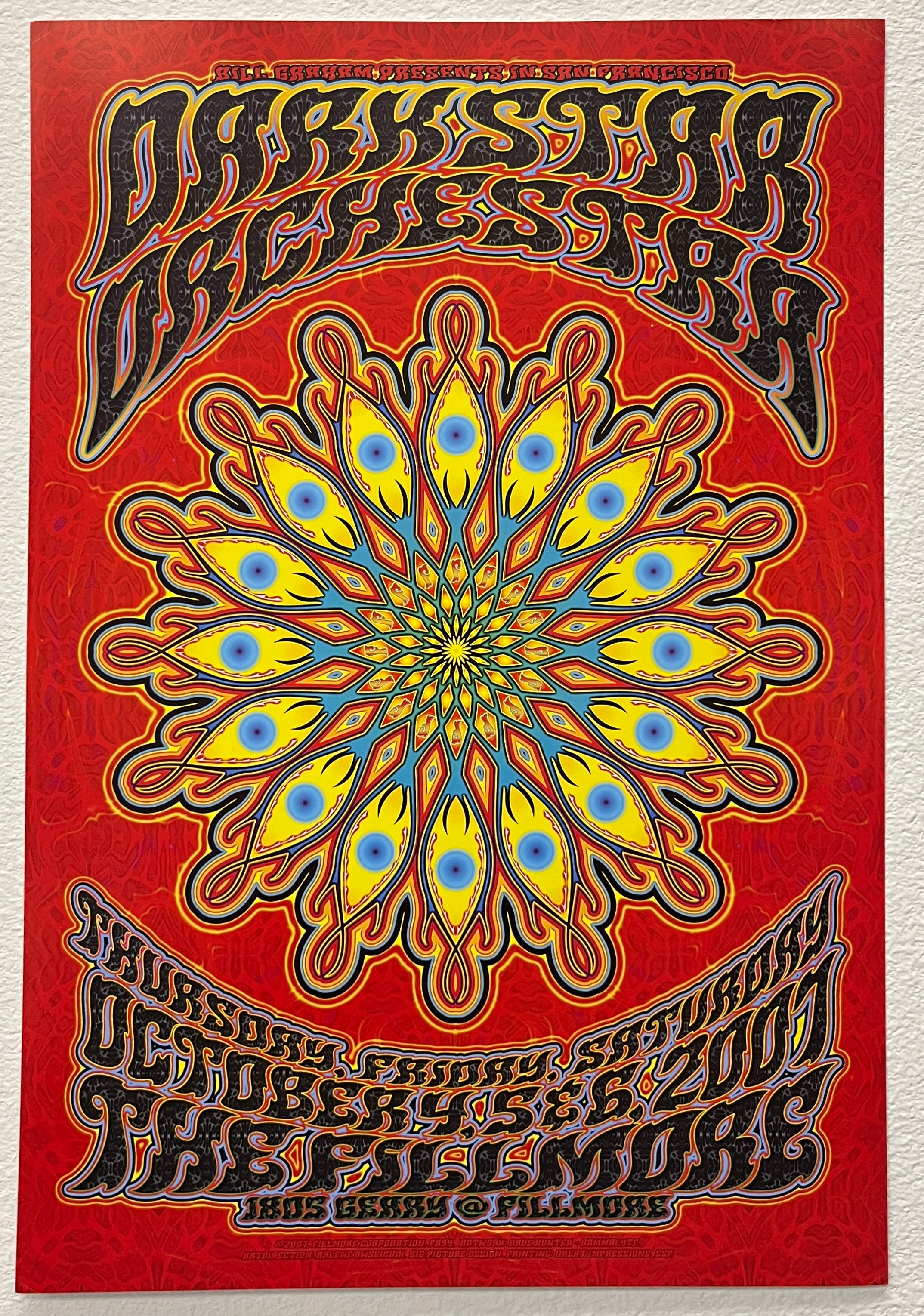 F894 Dark Star Orchestra, The Fillmore by Dave Hunter - October 4-6, 2007 - San Francisco, Fillmore Gig Print