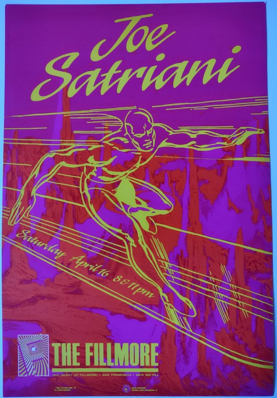F8 Joe Satriani, The Fillmore by Arlene Owseichik - April 16, 1988 - San Francisco, Fillmore Gig Print