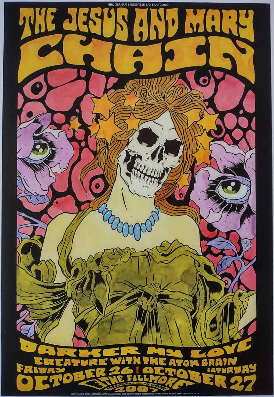 F901 The Jesus And Mary Chain, The Fillmore by Alan Forbes - October 26-27, 2007 - San Francisco, Fillmore Gig Print
