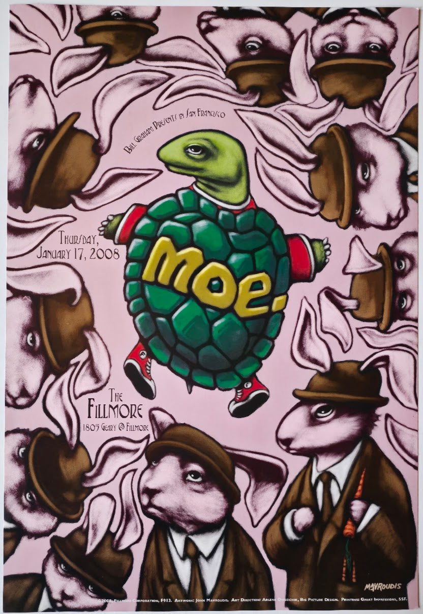 F913 moe., The Fillmore by John Mavroudis - January 17, 2008 - San Francisco, Fillmore Gig Print