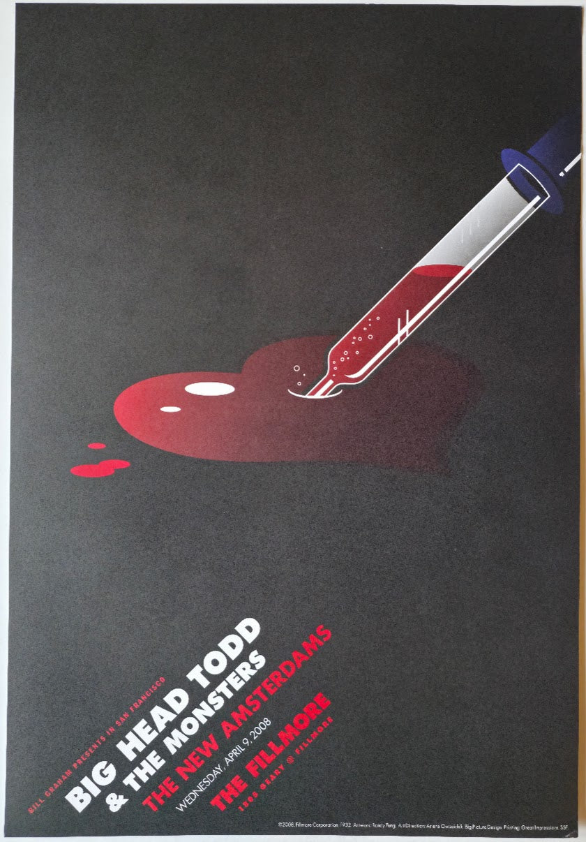 F932 Big Head Todd & The Monsters, The Fillmore by Randy Fung - April 9, 2008 - San Francisco, Fillmore Gig Print