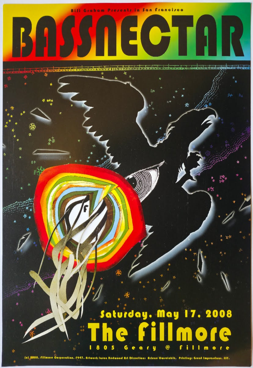 F947 Bassnectar, The Fillmore by Jason Redwood - May 17, 2008 - San Francisco, Fillmore Gig Print