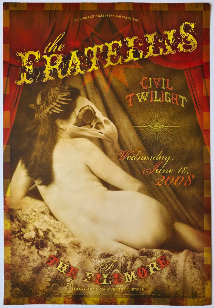 F952 The Fratellis, Civil Twilight, The Fillmore by Frank Wiedemann - June 18, 2008 - San Francisco, Fillmore Gig Print