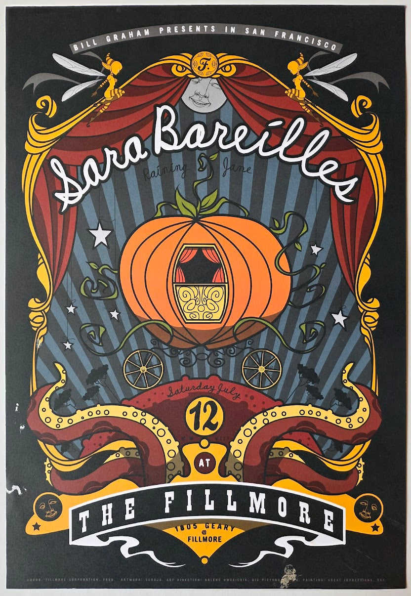 F956 Sara Bareilles, The Fillmore by Scrojo - July 12, 2008 - San Francisco, Fillmore Gig Print
