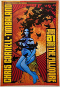 F976 Chris Cornell, Timbaland, The Fillmore by Chuck Sperry - October 31, 2008 - San Francisco, Fillmore Gig Print