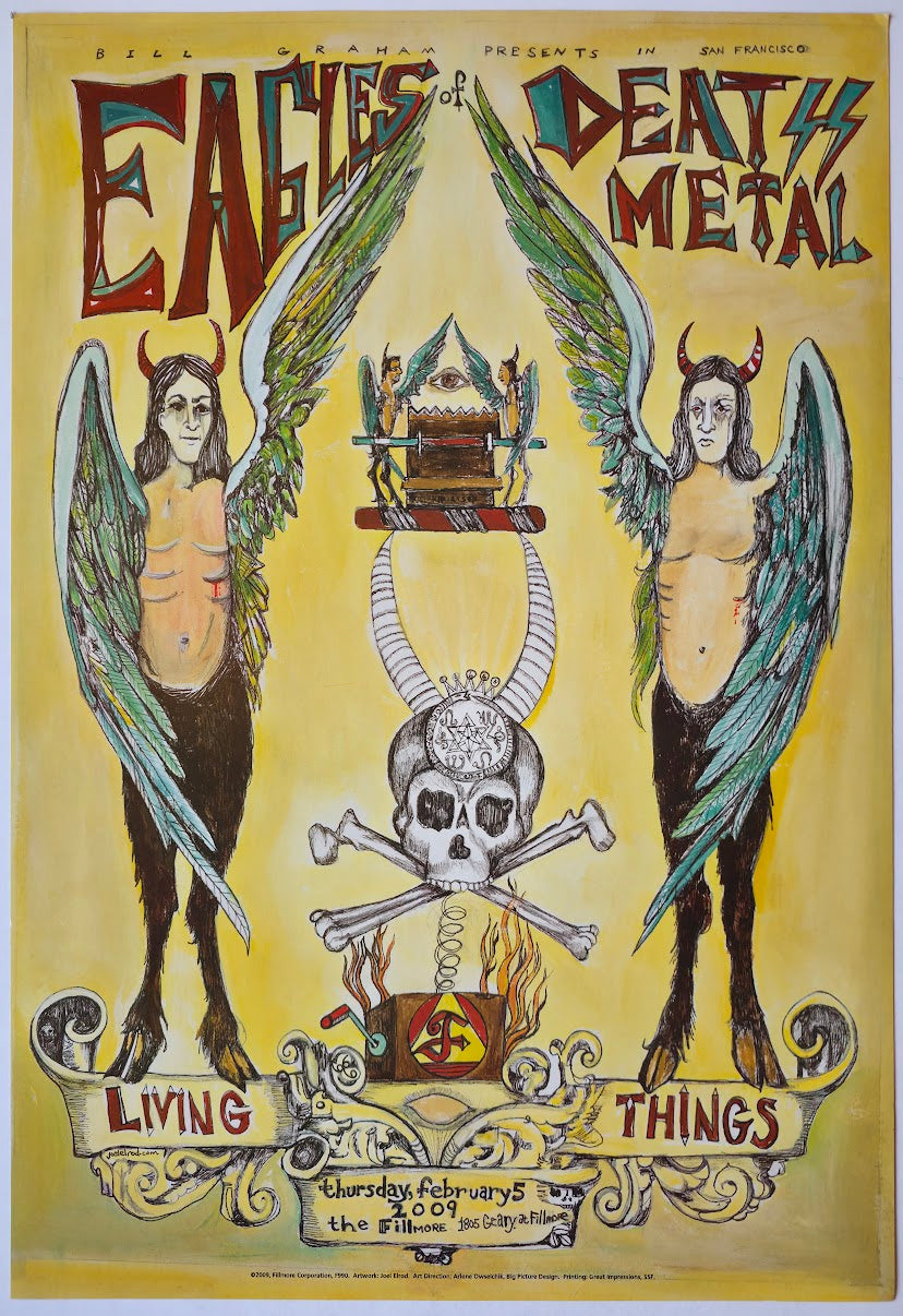F990 Eagles Of Death Metal, Living Things, The Fillmore by Joel Elrod - February 5, 2009 - San Francisco, Fillmore Gig Print