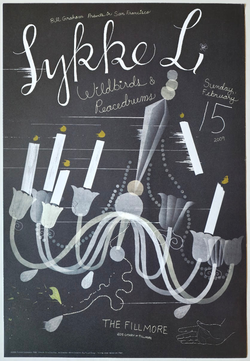 F992 Lykke Li, The Fillmore by Chris Silas Neal - February 15, 2009 - San Francisco, Fillmore Gig Print