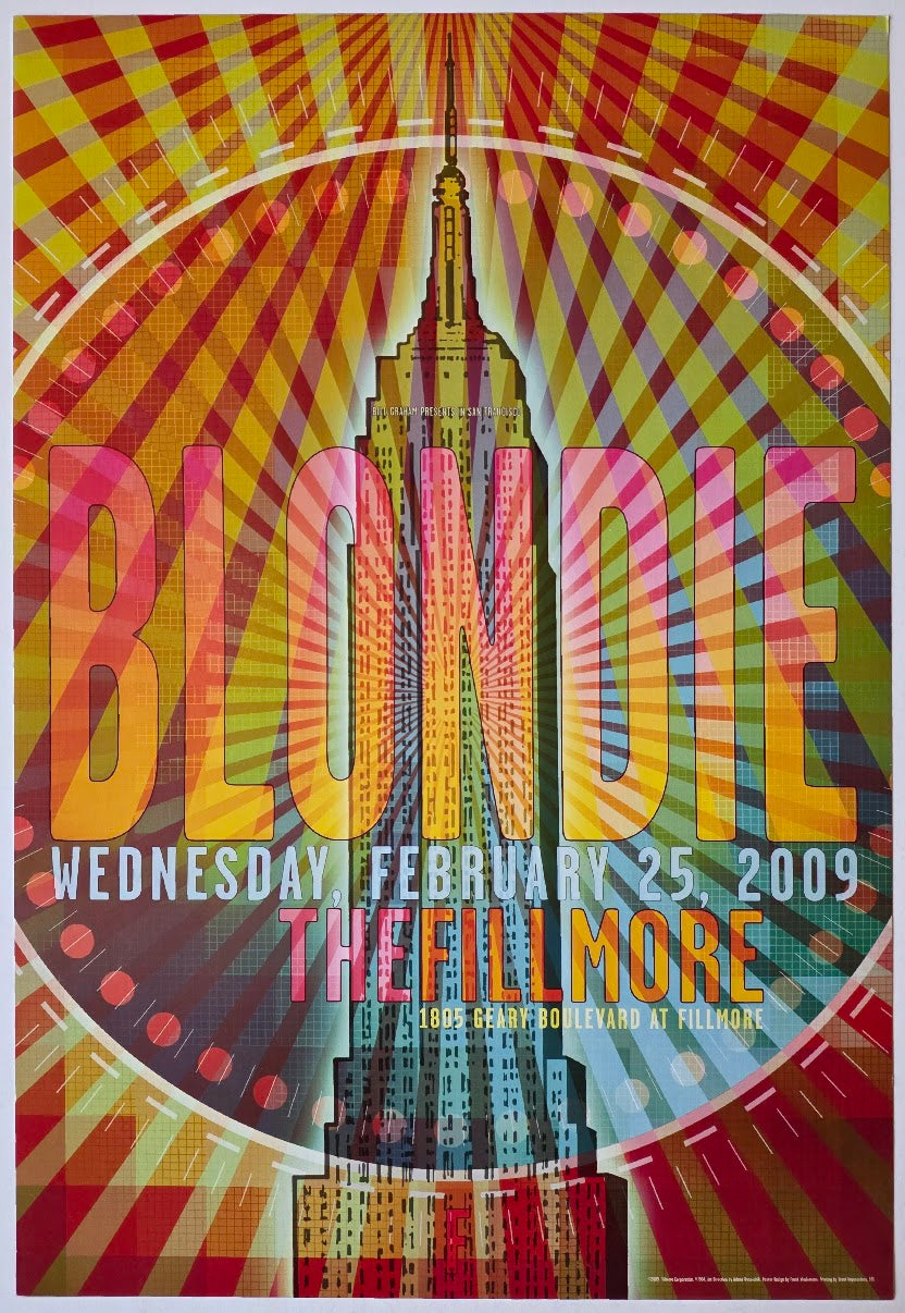F994 Blondie, The Fillmore by Frank Wiedemann - February 25, 2009 - San Francisco, Fillmore Gig Print