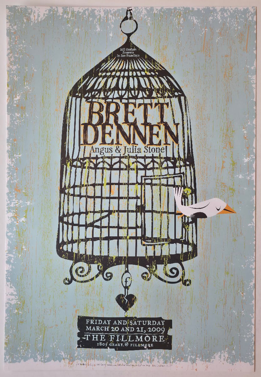F999 Brett Dennen, Angus & Julia Stone, The Fillmore by Strawberryluna - March 20-21, 2009 - San Francisco, Fillmore Gig Print