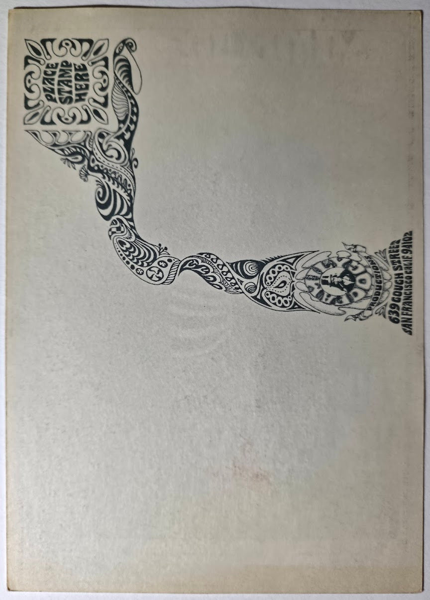 The Youngbloods, Mad River, The Avalon Ballroom by Chris Johnson - November 10-11, 1967 - Family Dog Vintage Postcard