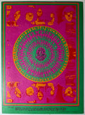 Quicksilver Messenger Service, John Lee Hooker, The Steve Miller Blues Band, The Avalon Ballroom by Victor Moscoso - March 22-23, 1967 - Family Dog Vintage Postcard