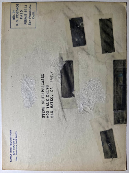Big Brother & The Holding Co, Charles Lloyd, The Sir Douglas Quintet, The Avalon Ballroom by Rick Griffin - March 17-18, 1967 - Family Dog Vintage Postcard