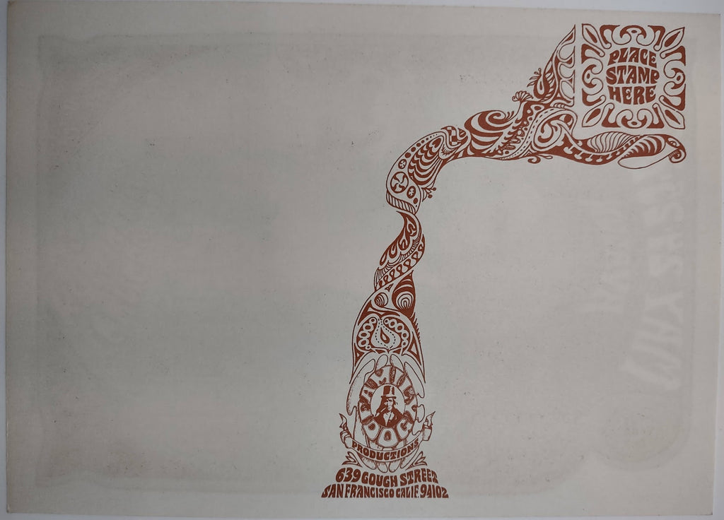 Youngbloods, Kaleidoscope, Hour Glass, The Avalon Ballroom by John Thompson - May 24-26, 1968 - Family Dog Vintage Postcard