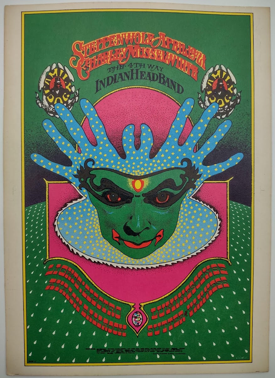 Steppenwolf, Charlie Musselwhite, The Avalon Ballroom by Robert Fried - April 19-21, 1968 - Family Dog Vintage Postcard