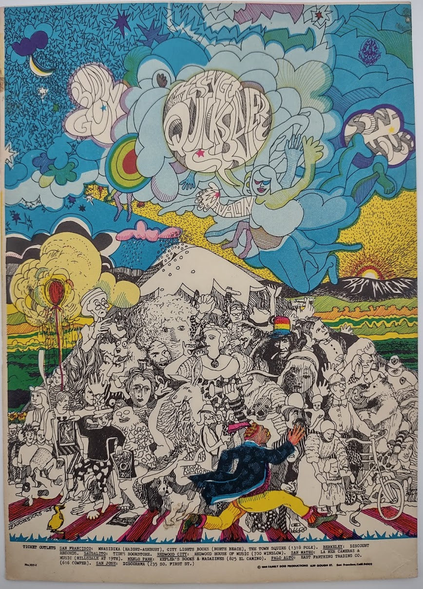 Quicksilver Messenger Service, Buddy Guy, The Avalon Ballroom by Paul Zavorskas - February 23-25, 1968 - Family Dog Vintage Postcard