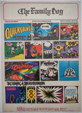 Quicksilver Messenger Service, The Sons Of Champlin, Taj Mahal, The Avalon Ballroom by Rick Griffin - October 27-28, 1967 - Family Dog Vintage Postcard
