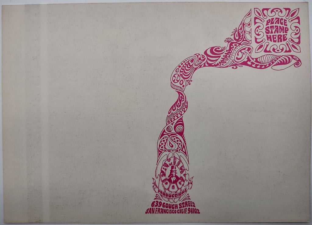 Siegel-Schwall Band, Blue Cheer, The Soul Survivors, The Avalon Ballroom by Chris Johnson - December 21-23, 1967 - Family Dog Vintage Postcard
