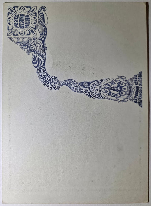 Big Brother & The Holding Co, Bo Diddley, Bukka White, Salvation Army Banned, The Avalon Ballroom by Robert Fried - August 24-27, 1967 - Family Dog Vintage Postcard