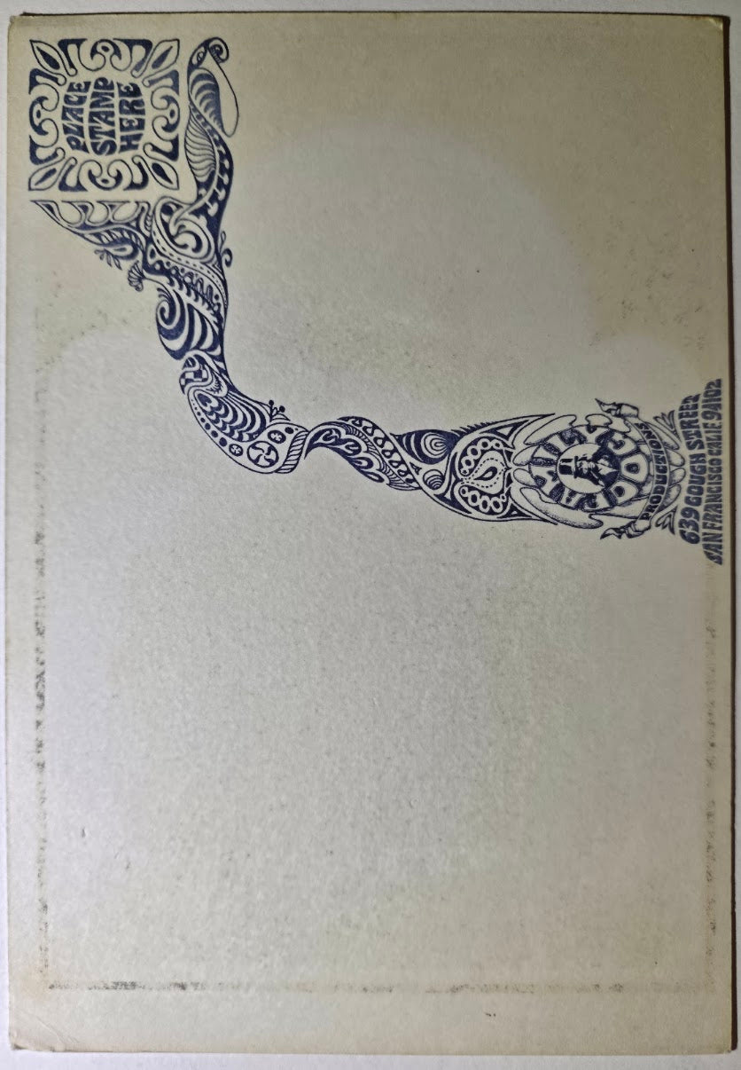 Big Brother & The Holding Co, Bo Diddley, Bukka White, Salvation Army Banned, The Avalon Ballroom by Robert Fried - August 24-27, 1967 - Family Dog Vintage Postcard