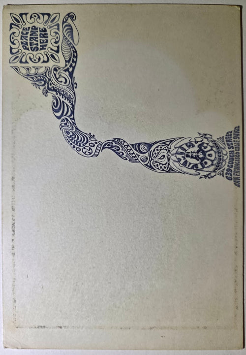 Big Brother & The Holding Co, Bo Diddley, Bukka White, Salvation Army Banned, The Avalon Ballroom by Robert Fried - August 24-27, 1967 - Family Dog Vintage Postcard
