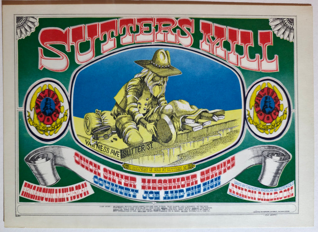 Quicksilver Messenger Service, Country Joe & The Fish, The Avalon Ballroom by Rick Griffin - May 19-21, 1967 - Family Dog Vintage Postcard