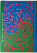 Quicksilver Messenger Service, Mt. Rushmore, Big Brother & The Holding Co, Blue Cheer, The Avalon Ballroom by Victor Moscoso - June 29 - July 1, 1967 - Family Dog Vintage Postcard