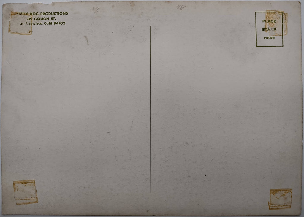 Big Brother & The Holding Company, Quicksilver Messenger Service, The Avalon Ballroom by Stanley Mouse, Alton Kelley - February 17-18, 1967 - Family Dog Vintage Postcard