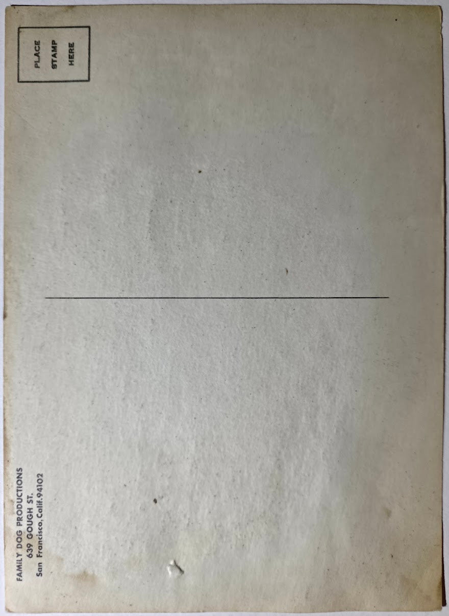 The Charlatans, Sparrow, Canned Heat, The Avalon Ballroom by Rick Griffin, George Hunter, Herb Greene - April 7-8, 1967 - Family Dog Vintage Postcard