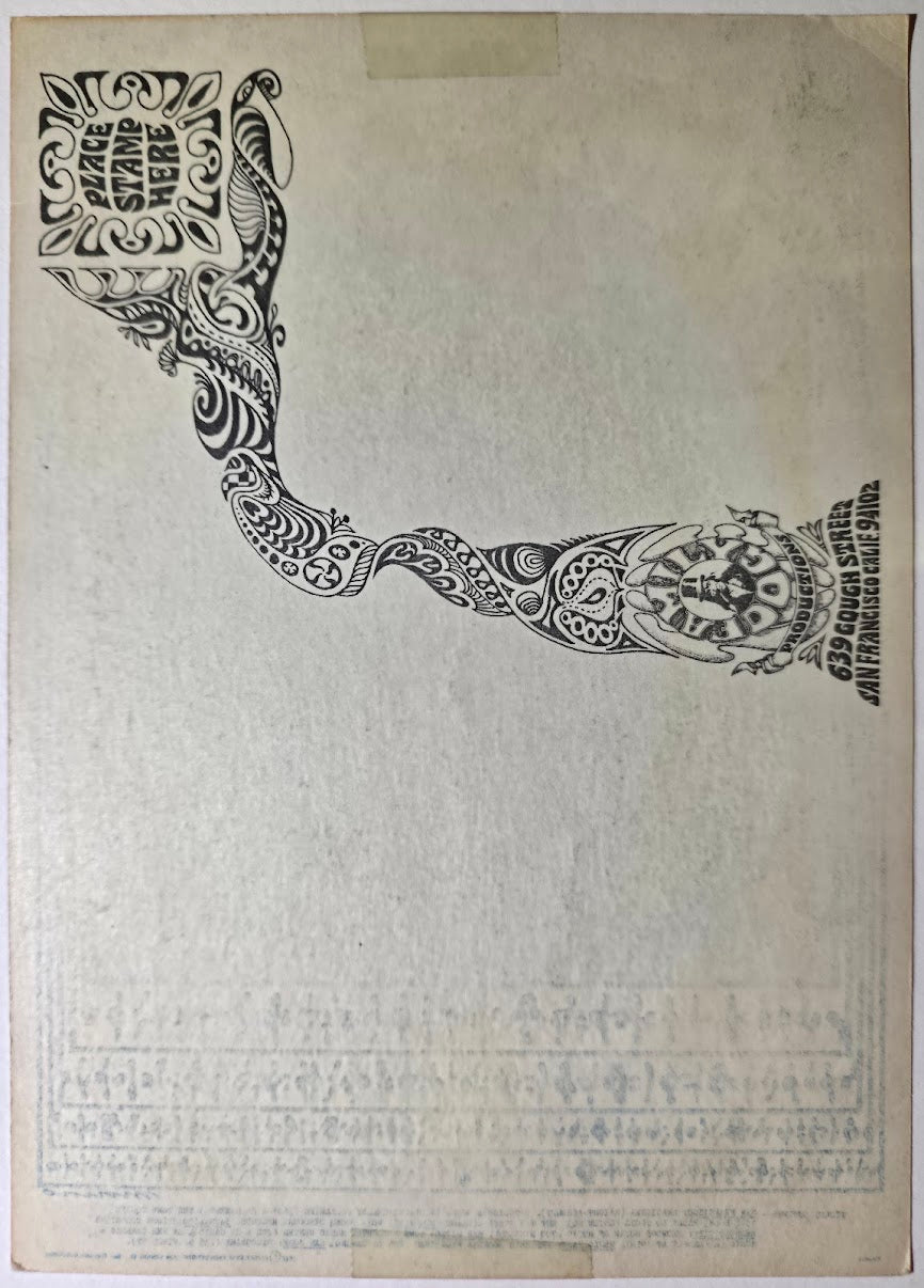 The Youngbloods, Siegel-Schwall Band, The Avalon Ballroom by Victor Moscoso - June 15-18, 1967 - Family Dog Vintage Postcard