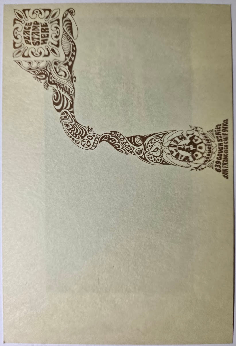 Spirit, The Sir Douglas Quintet, Notes From The Underground, The Avalon Ballroom by Stanley Mouse, Arnold Gentry - August 23-25, 1968 - Family Dog Vintage Postcard