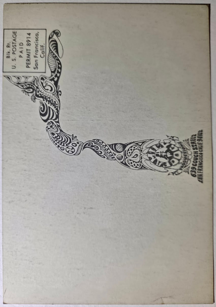 The Youngbloods, It's A Beautiful Day, Initial Shock, The Avalon Ballroom by Roger Well - August 29-31, 1968 - Family Dog Vintage Postcard