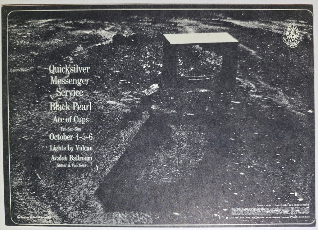 Quicksilver Messenger Service, Black Pearl, Ace Of Cups, The Avalon Ballroom by The West Will Sun Graffix, Dean Call - October 4-6, 1968 - Family Dog Vintage Postcard