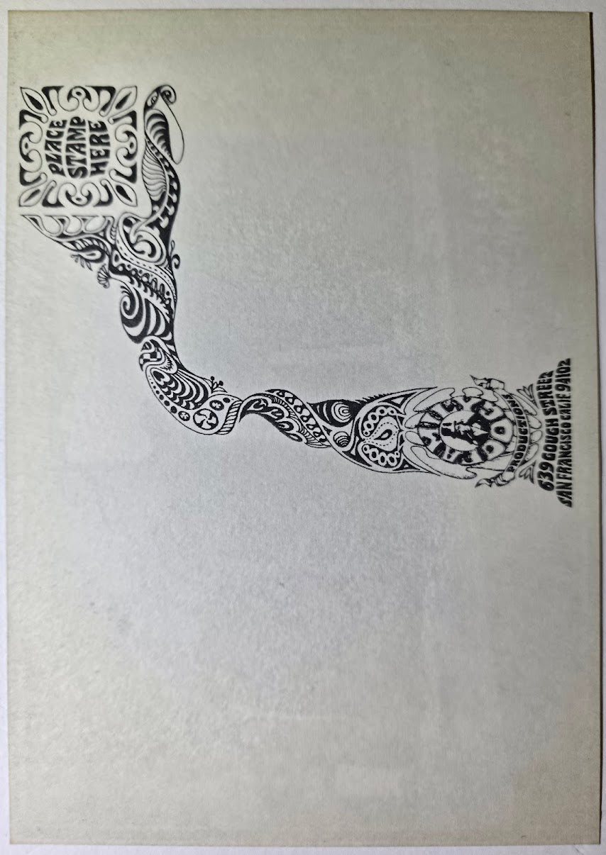 Flatt & Scruggs, Ramblin' Jack Elliot, The Sons Of Champlin, Country Weather, The Avalon Ballroom by The West Will Sun Graffix, Jim Smircich - September 27-29, 1968 - Family Dog Vintage Postcard