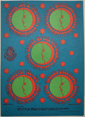 Country Joe & The Fish, The Sparrow, Kaleidoscope, The Avalon Ballroom by Victor Moscoso - February 3-4, 1967 - Family Dog Vintage Postcard