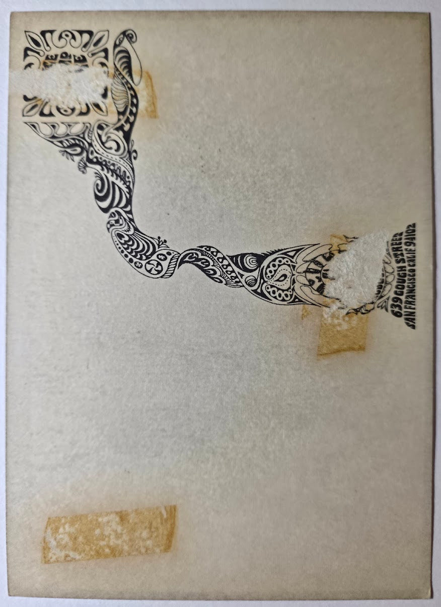 Quicksilver Messenger Service, The Sons Of Champlin, Initial Shock, The Avalon Ballroom by San Andreas Fault, Steve Rahn - November 28-30, 1968 - Family Dog Vintage Postcard