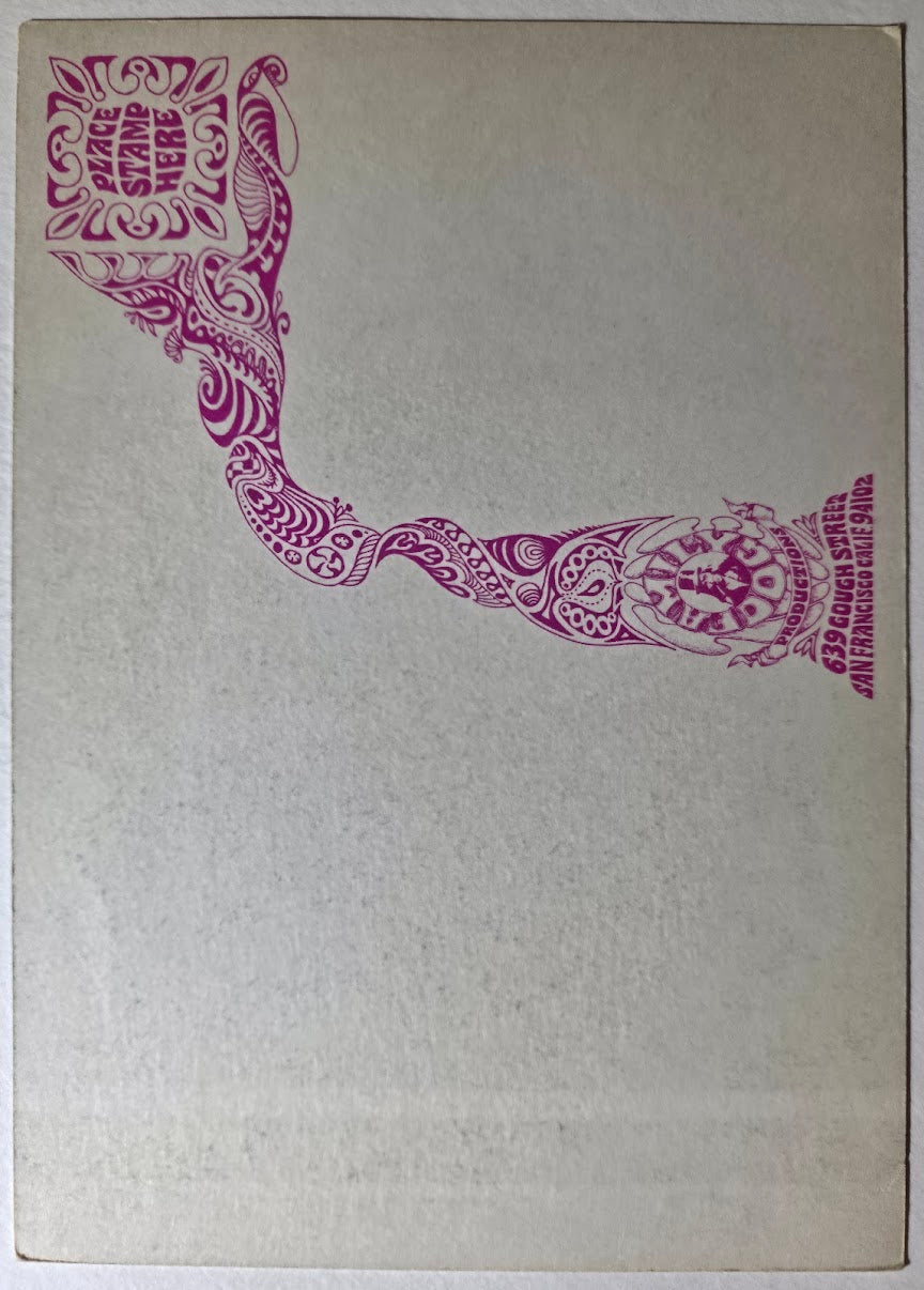 Siegel-Schwall Band, Blue Cheer, The Soul Survivors, The Avalon Ballroom by Chris Johnson - December 21-23, 1967 - Family Dog Vintage Postcard