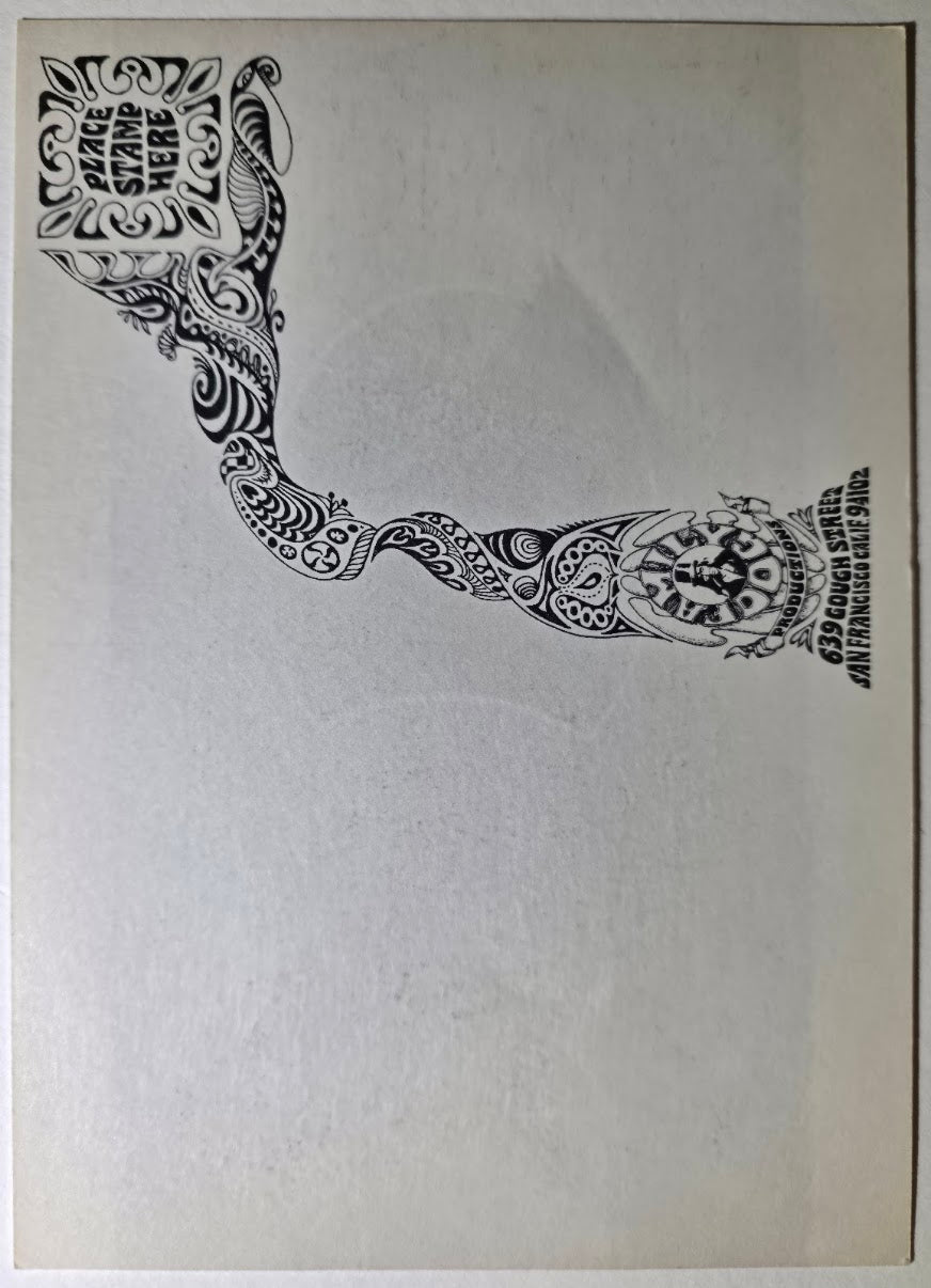 Quicksilver Messenger Service, The Charlatans, Congress Of Wonders, The Avalon Ballroom by Stanley Mouse - December 15-17, 1967 - Family Dog Vintage Postcard