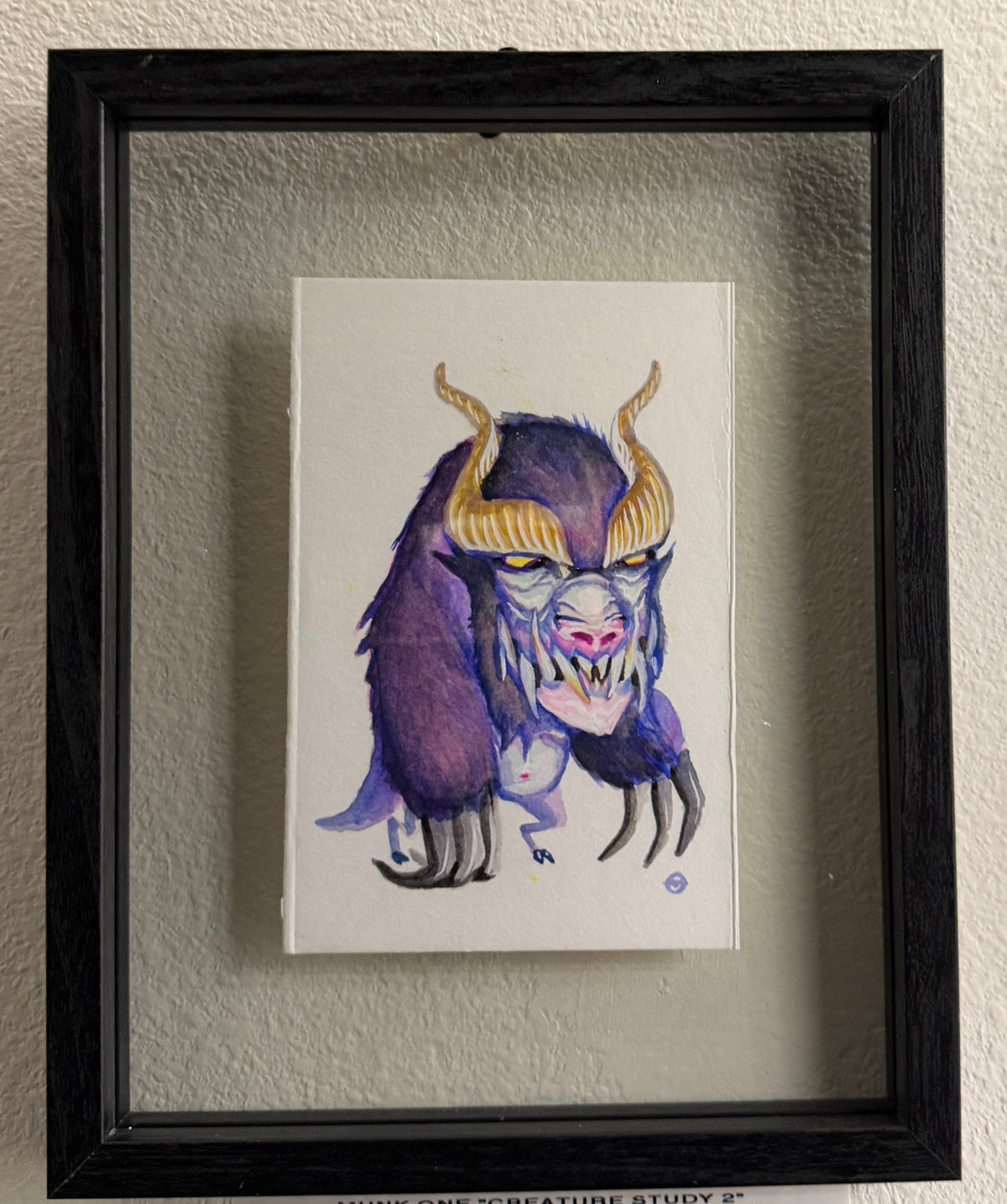 MUNK ONE "Creature Study 02" Original Framed Artwork